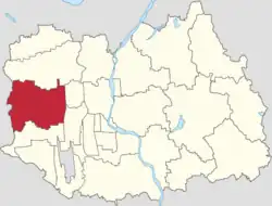 Location of Gaoliying Town within Shunyi District