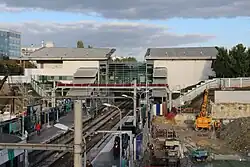 General view to the east (with the construction site of the Grand Paris Express on the right)
