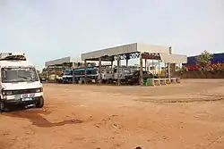 Bus station in Gandiaye