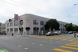 The former carbarn at Arguello Street in 2018