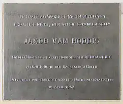 Memorial plaque to Jakob van Hoddis