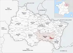 Lage des Gemeindeverbandes Gérardmer Hautes Vosges