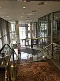 Lobby and marble staircase