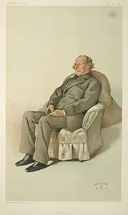 Keppel caricatured in Vanity Fair, 1883