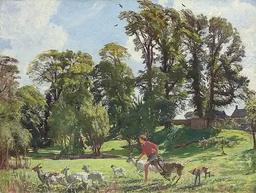 Mary in the gardens, Dunshay (Drat them Goats!), 1926