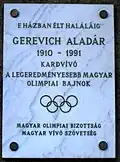 Attila út 39. Aladár Gerevich