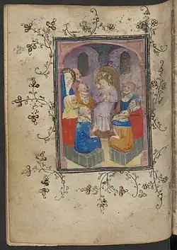 Illumination in a Book of Hours by Dutch Master of Zweder van Culemborg, c. 1420–1440