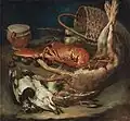 Still life with birds, a lobster and a hare, private collection