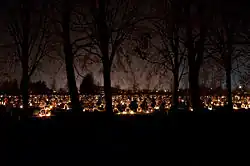 Image 53Lithuanian cemetery at All Souls night (from Culture of Lithuania)