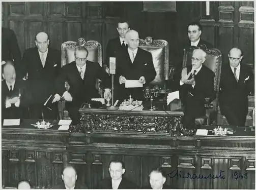 President Luigi Einaudi inaugural address on 12 May 1948