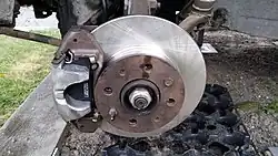 Car without wheels studs for use with lug bolts