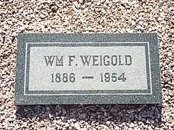 Grave of William F. Weigold (1886–1954).