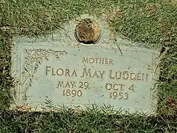 Grave of Flora May Gillett Ludden (1890–1953) Co-founder of the city of Surprise, Arizona.