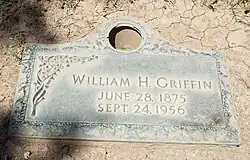 Grave of William Hovey Griffin (1875–1956) founder of the town of Nadaburg (Wittmann, Arizona).