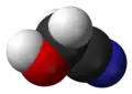 Spacefill model of glycolonitrile
