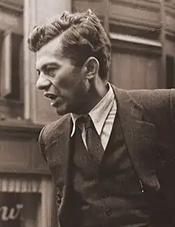 Mike Gold speaking to a New York crowd on May Day in the 1930s