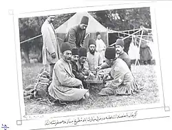 Iranian courtiers of the Qajar dynasty playing chess in Mazandaran