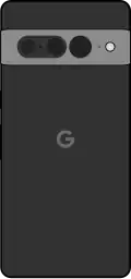 Diagram of a Pixel 7 smartphone in black.