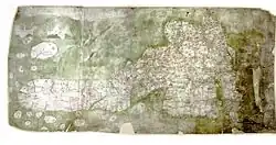 Image 34The Gough Map, a road map of 14th-century Britain (from History of cartography)