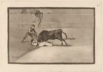 Νο. 33: La desgraciada muerte de Pepe Illo en la plaza de Madrid ("The disgraceful death of Pepe Illo in Madrid's plaza")