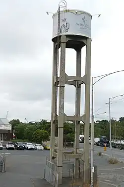Graffiti on the side of a water tower, Melbourne, 2020