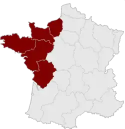 The Grand Ouest according to the Guides de voyage Ulysse&nbsp;[fr].[10]