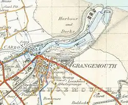 A map of Grangemouth