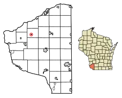 Location of Mount Hope in Grant County, Wisconsin.