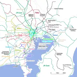 Image 13Map of operators in Greater Tokyo Area (from Transport in Greater Tokyo)