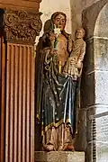 The Virgin Mary with child. A statue in the Saint Anne funeral chapel. Part of the Saint Anne altarpiece