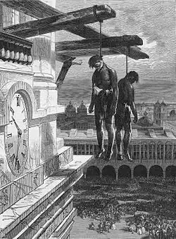 Hanging of Tomás Gutiérrez on July 26, 1872, Lima, Peru