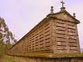 Alvenary granary over barn in Rianxo.