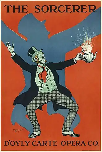 H. M. Brock's 1919 poster for The Sorcerer