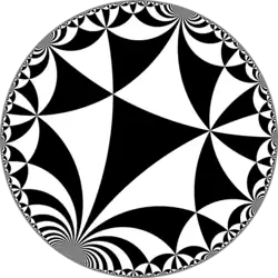 Tessellation by triangle with angles 0, π/3, π/5