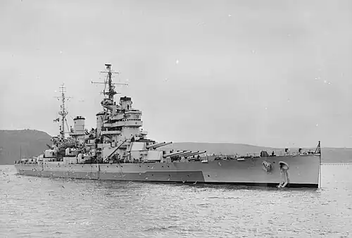 HMS Anson in 1945