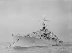 HMS Lochy lying at anchor