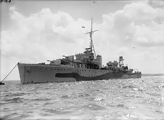 The Bittern-class sloop HMS Stork was one of the sixteen warships that escorted Convoy GUS 25.