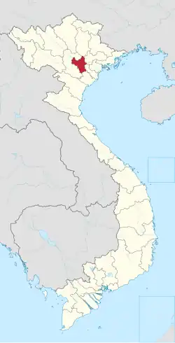 Location of Hanoi