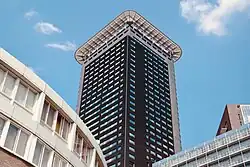 Het Strijkijzer as seen from Stationsplein The Hague