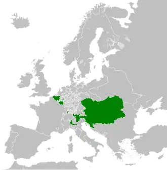 The Habsburg monarchy on the eve of the French Revolution, 1789