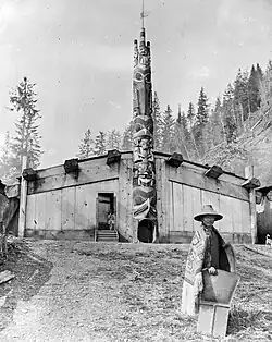 Haida house. Haina, 1888.
