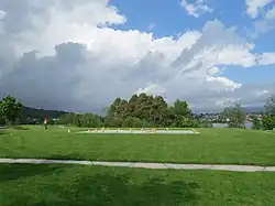 Hakastein Church was a church under Gimsøy Abbey near Skien in Norway. It is first referred to in a manuscript from 1354.
