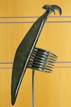 Halberd-axe head with the head of a mouflon. Luristan bronze, late 2nd millennium–early 1st millennium BC. From Amlash, Iran.