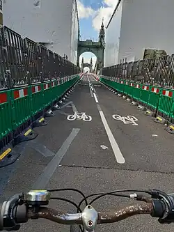 February 2024: worn roadway reopened as cycleway