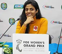 World no. 11 Harika Dronavalli played on board two for India