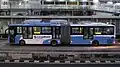 TransJakarta articulated bus at Harmoni Central Halte Busway.