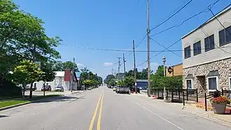 Looking west along East Main Street