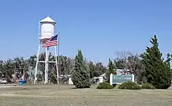 Welcome sign and water tower (2013)