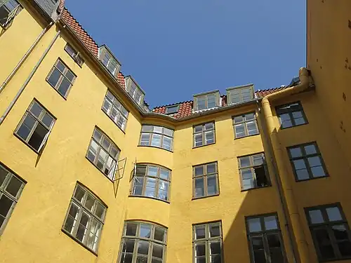 The building viewed from the courtyard.