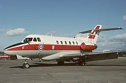 An RAF Hawker Siddeley Dominie T1 of No. 6 Flying Training School based at Finningley.